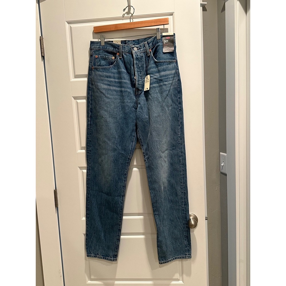 Levis 501‎ 81 High Rise Tapered Jeans Blue Denim 31x31 NWT